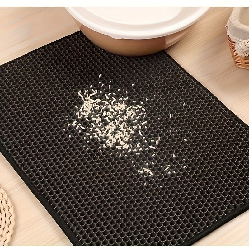 Non-Slip Double Layer Cat Litter Trapping Mat - Washable & Easy to Clean - Keep Your Home Clean & Tidy - Perfect for Pet Toilet, Kennel & Litter Box