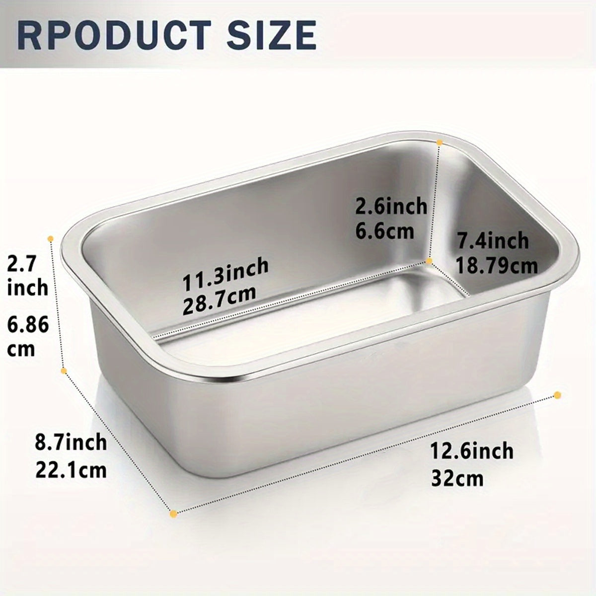 Stainless Steel Large Capacity Dog Bowl Durable Water Drinking Basin for Large Dogs Drop Resistant Food Bowl