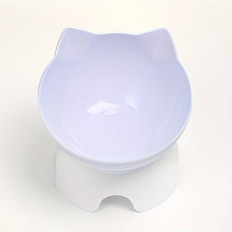 Transparent Elevated Pet Food and Water Bowl for Cervical Spine Protection and Comfort