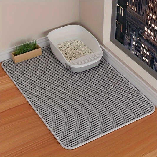 Non-Slip Double Layer Cat Litter Trapping Mat - Washable & Easy to Clean - Keep Your Home Clean & Tidy - Perfect for Pet Toilet, Kennel & Litter Box