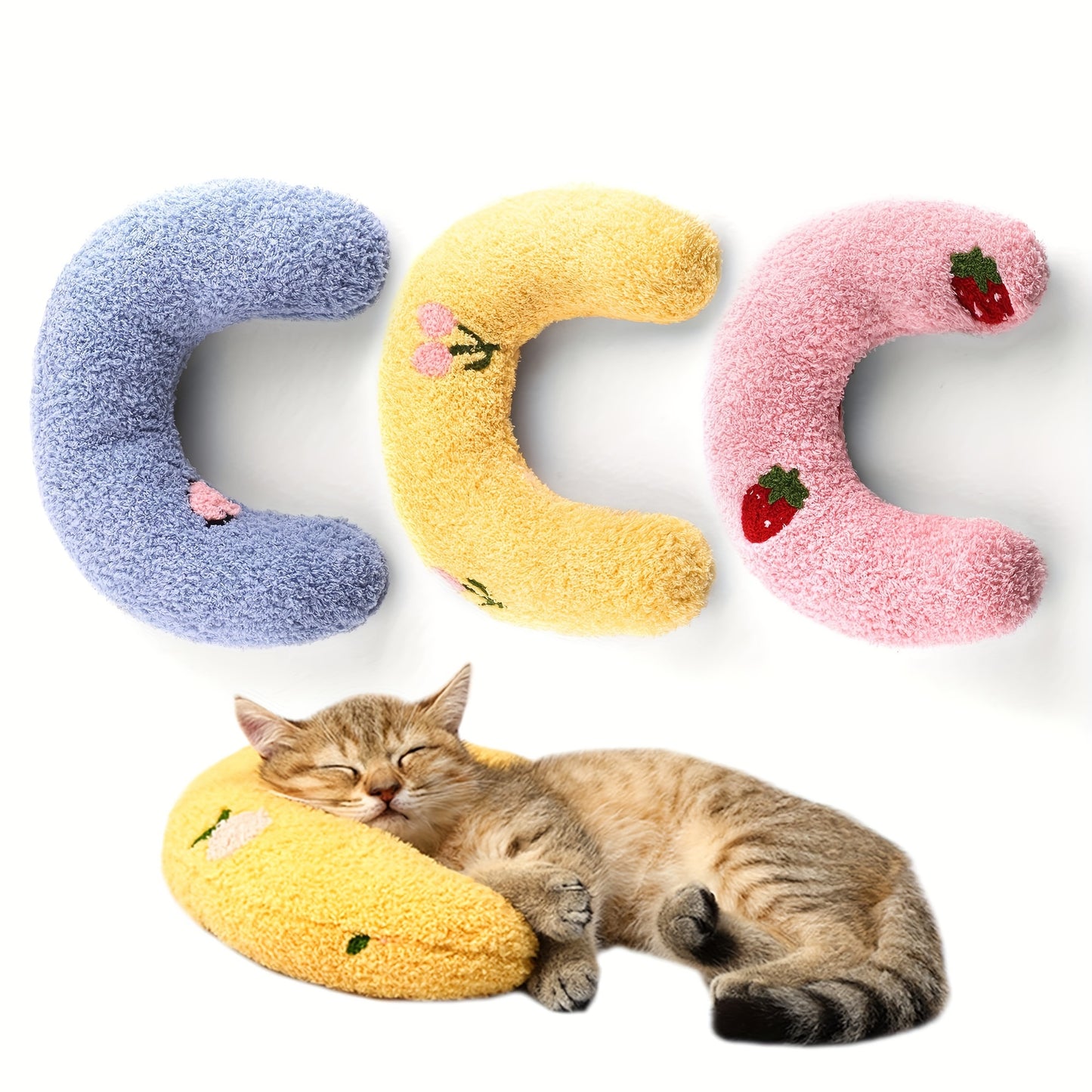 Ultra Soft Fluffy Pet Calming Toy Cuddle Sleeping Pillow for Cat Machine Washable