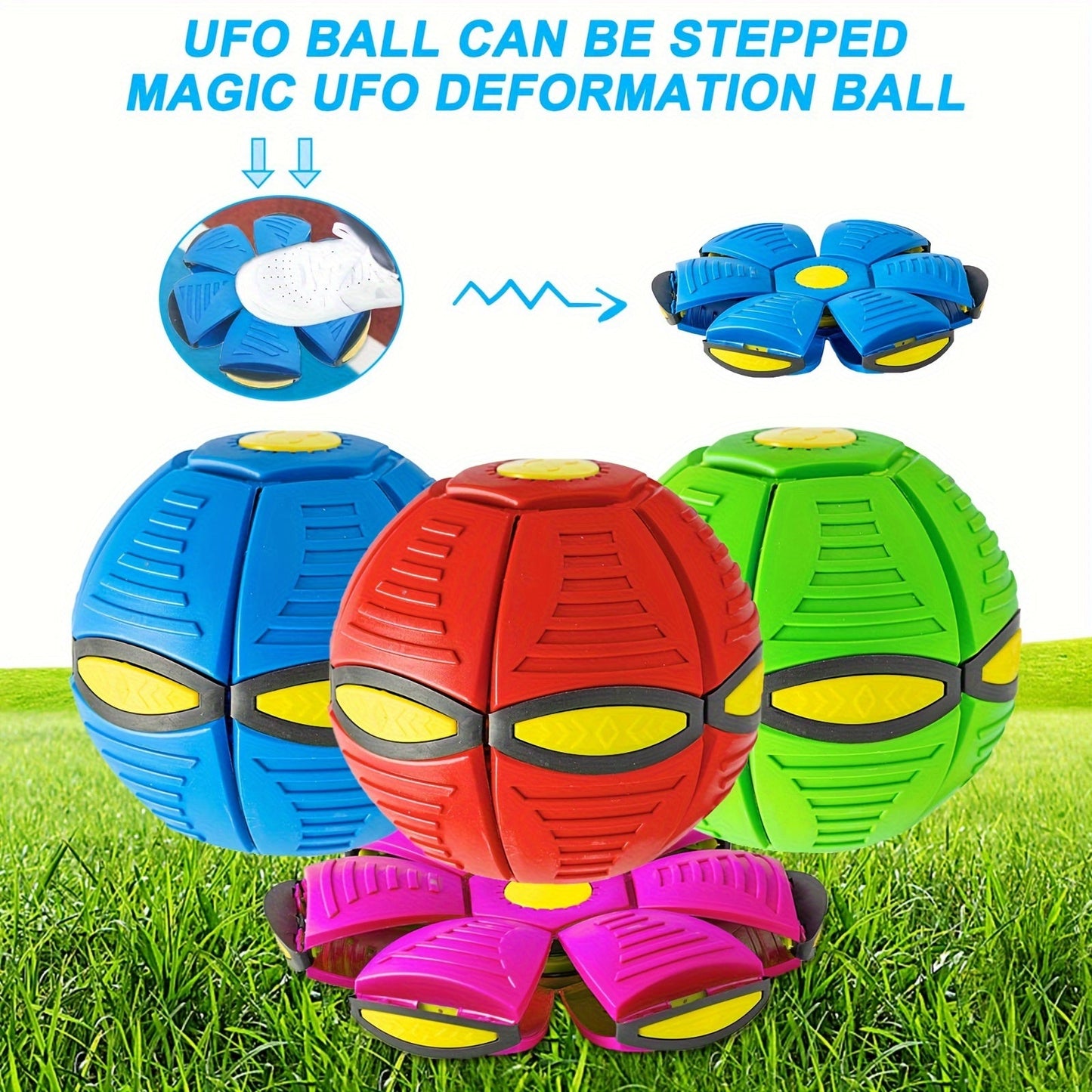 Flying Saucer Bounce Ball, Pet Toy, Bouncy balls, Durable, Fun for Family Outdoor Activities and Exercise, Perfect gift for dogs