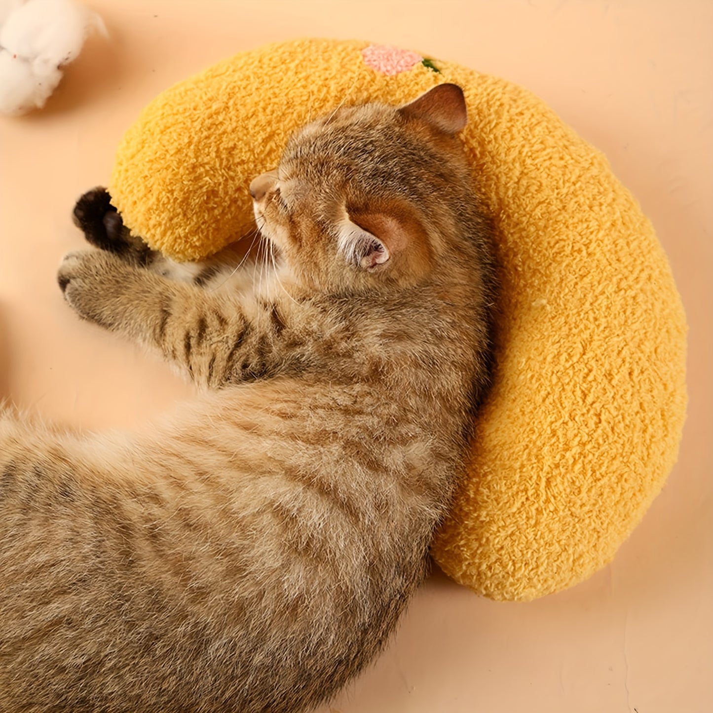 Ultra Soft Fluffy Pet Calming Toy Cuddle Sleeping Pillow for Cat Machine Washable