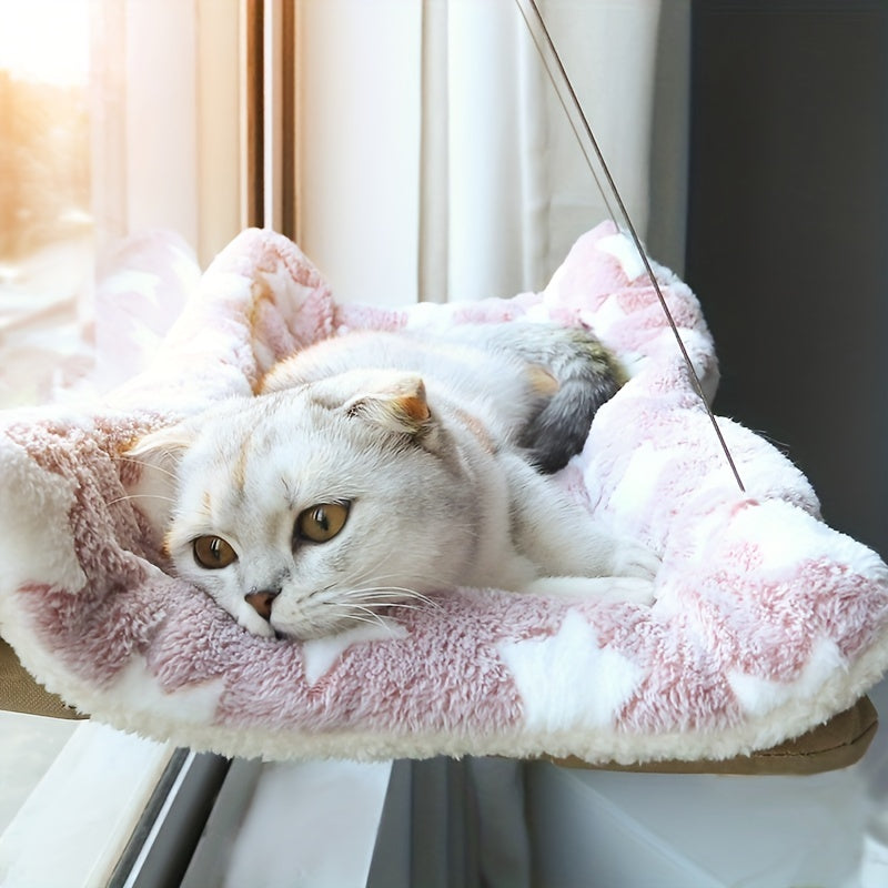 Cozy Cat Window Perch - Easy Mounting Hammock Bed for Cats Comfortable Relaxing Spot for Feline Friends