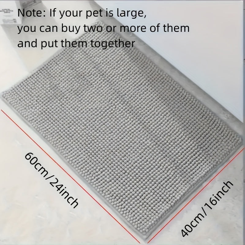 Quick-Dry Microfiber Dog Door Mat Non-Slip Washable Indoor Entry Mat for Clean Floors Absorbs Moisture and Dirt Perfect for Muddy Paws