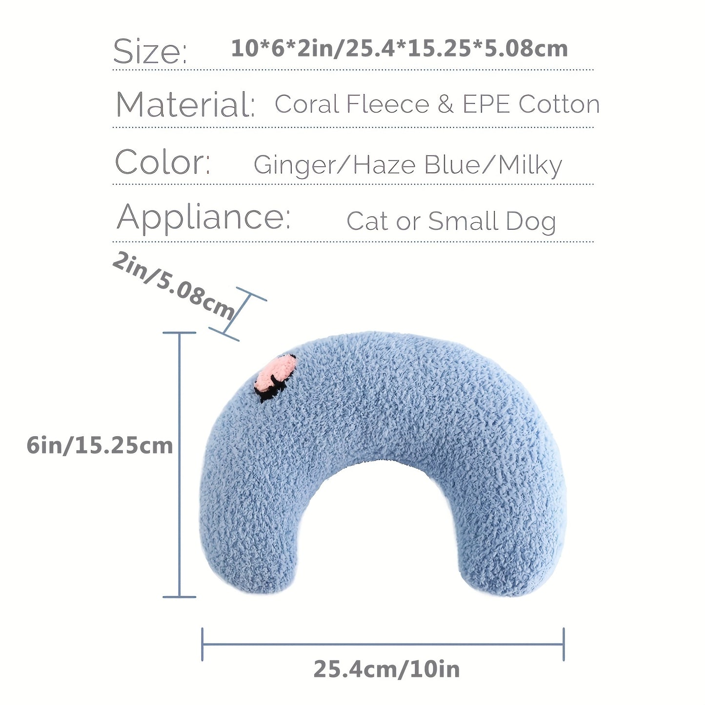 Ultra Soft Fluffy Pet Calming Toy Cuddle Sleeping Pillow for Cat Machine Washable