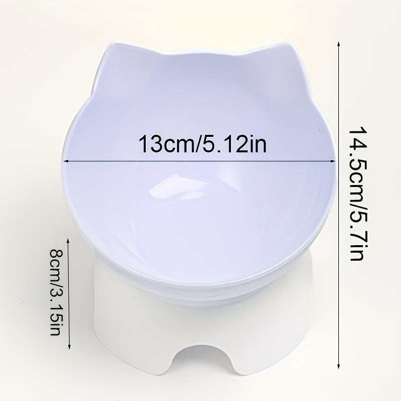 Transparent Elevated Pet Food and Water Bowl for Cervical Spine Protection and Comfort